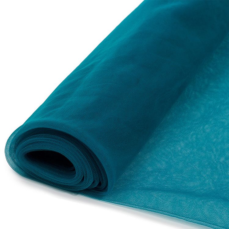 Еврофатин мягкий матовый Hayal Tulle, 5 м, ширина 300 см, 100% полиэстер, цвет: ярко-бирюзовый, Hayal — картинка 4