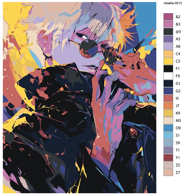 Картина по номерам «Аниме манга Магическая битва 40x50» — картинка 2