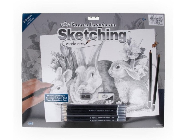 Набор для скетчинга «Зайцы» — картинка 2