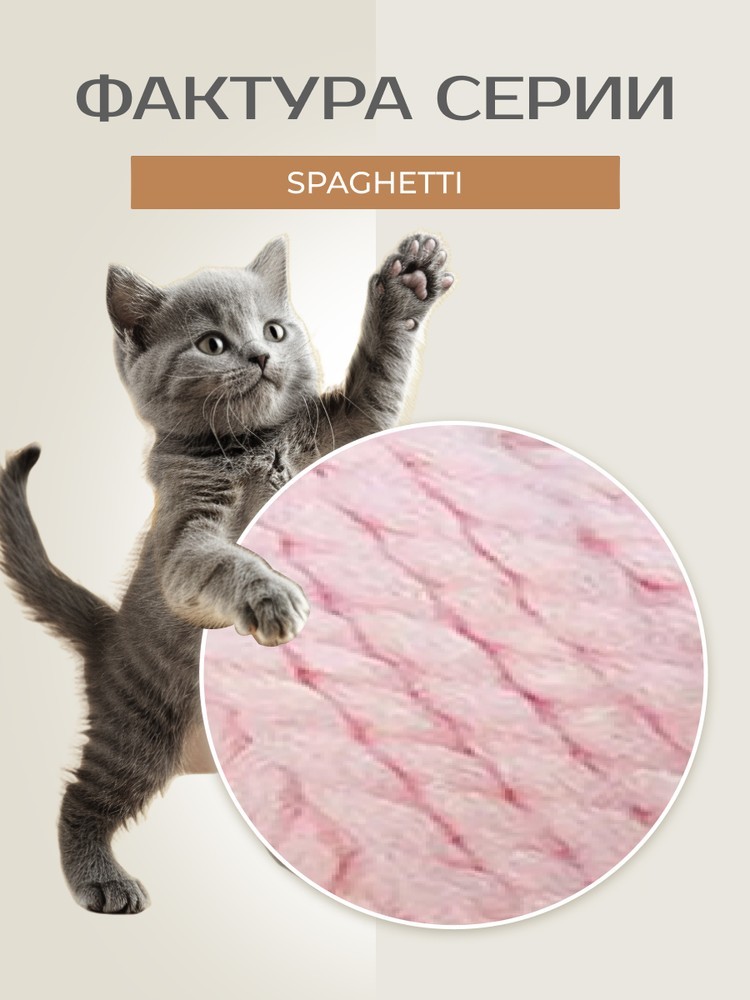 Пряжа NAKO SPAGHETTI (Нако Спагетти), (10639), камея розовая, 5 шт. по 100 г — картинка 3