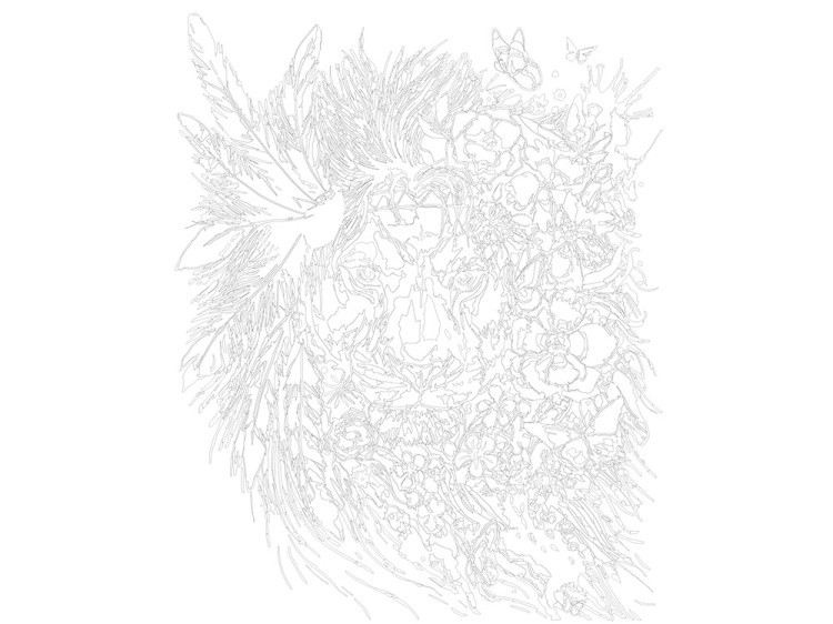 Картина по номерам «Тропический лев» — картинка 3