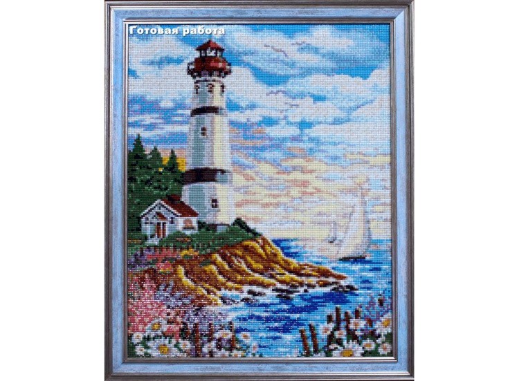Алмазная вышивка «Маяк на рассвете» — картинка 2