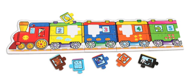 Игра-пазл «Умный паровозик. Учим цвета и цифры» — картинка 4