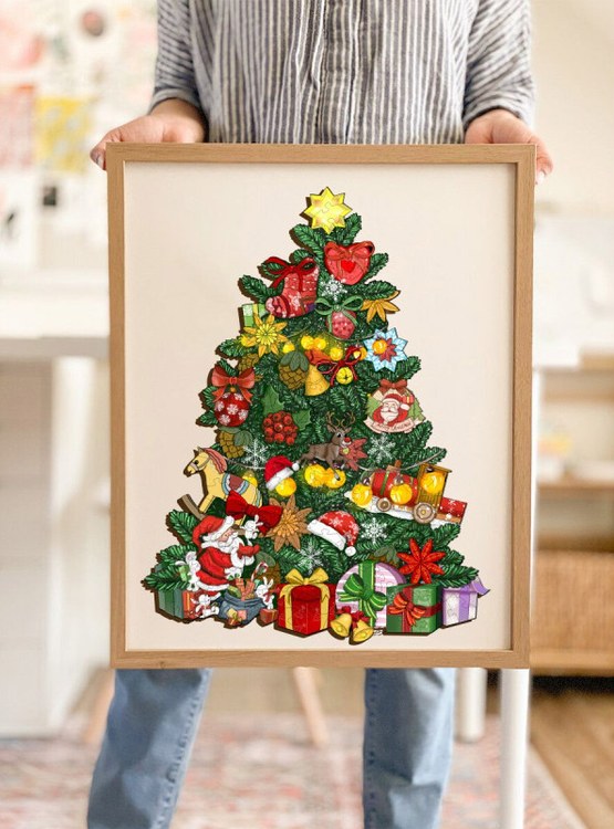 Деревянные пазлы «Новогодняя Елка L», Woodbests — картинка 6