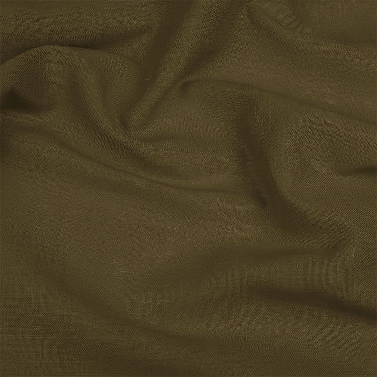 Ткань льняная, 1 м x 140 см, 190 г/м², цвет: хаки, TBY — картинка 3
