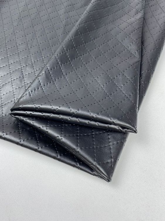 Кожа с перфорацией, 5 м x 143 см, 240 г/м², цвет: черный, TBY — картинка 2