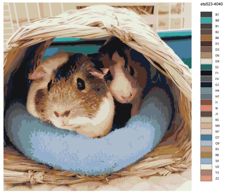 Картина по номерам «Милая свинка» — картинка 2