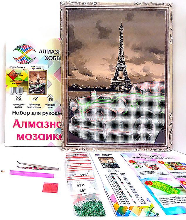 Алмазная вышивка «Ретро Париж» — картинка 4