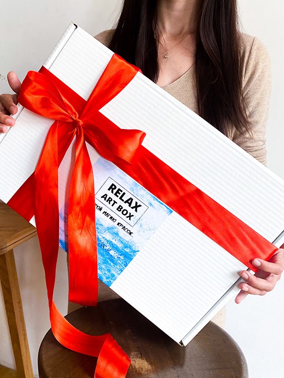 Набор для рисования с поталью и текстурной пастой «Blue wall» — картинка 9