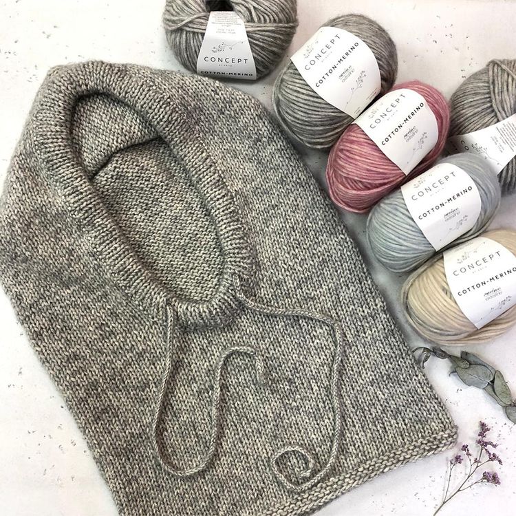 Пряжа Katia COTTON MERINO (103), меланж розовый, 5 шт. по 50 г — картинка 5