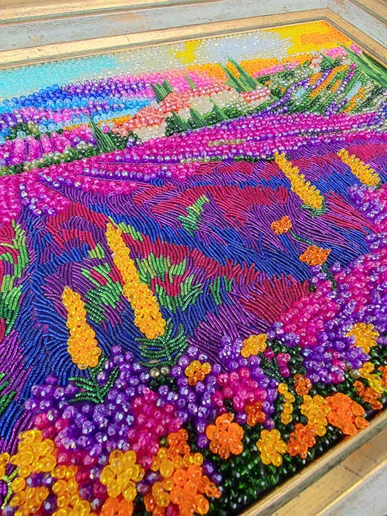 Набор вышивки хрустальными камнями «Лавандовые поля» — картинка 13