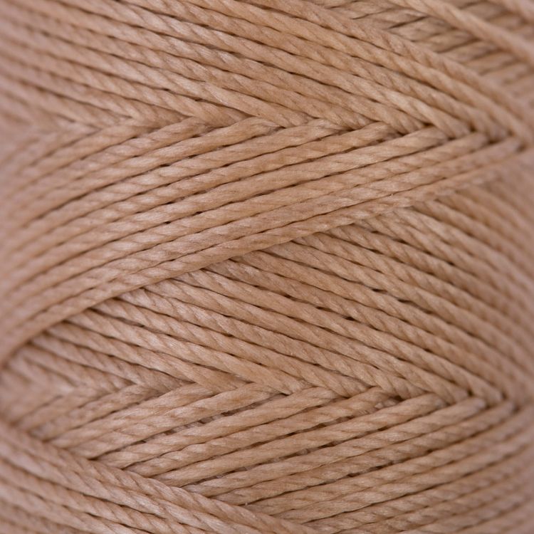 Нитки для кожи вощёные, крученые (полиэстер), 0,45 мм, 40 м, цвет: светло-бежевый, Промысел — картинка 2