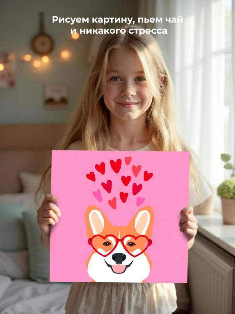 Картина по номерам «Корги» — картинка 7