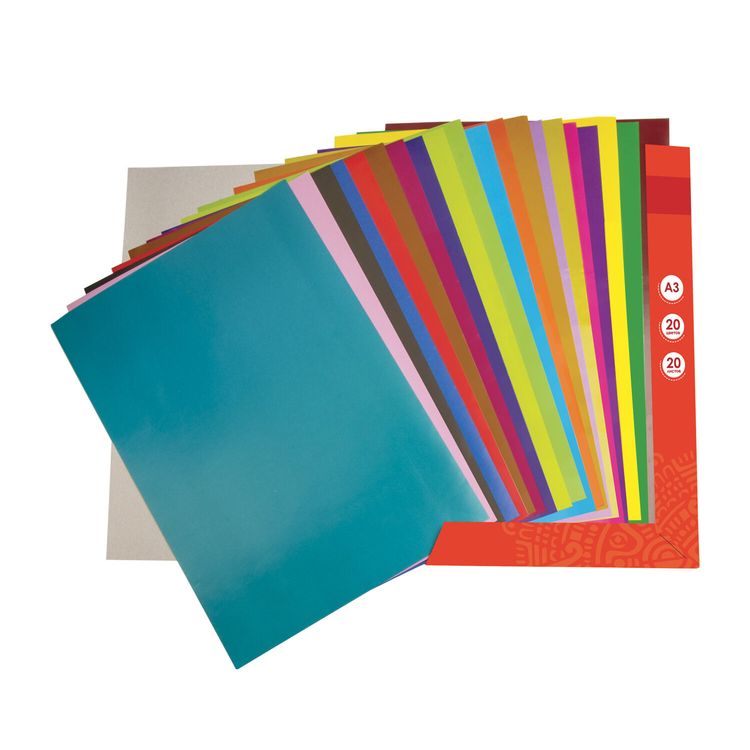 Цветная бумага А3 мелованная, 20 листов, 20 цветов, ОСТРОВ СОКРОВИЩ — картинка 4