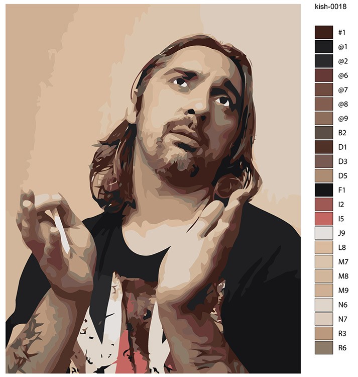 Картина по номерам «КиШ Король и Шут рок: Михаил Горшенев 9» — картинка 2