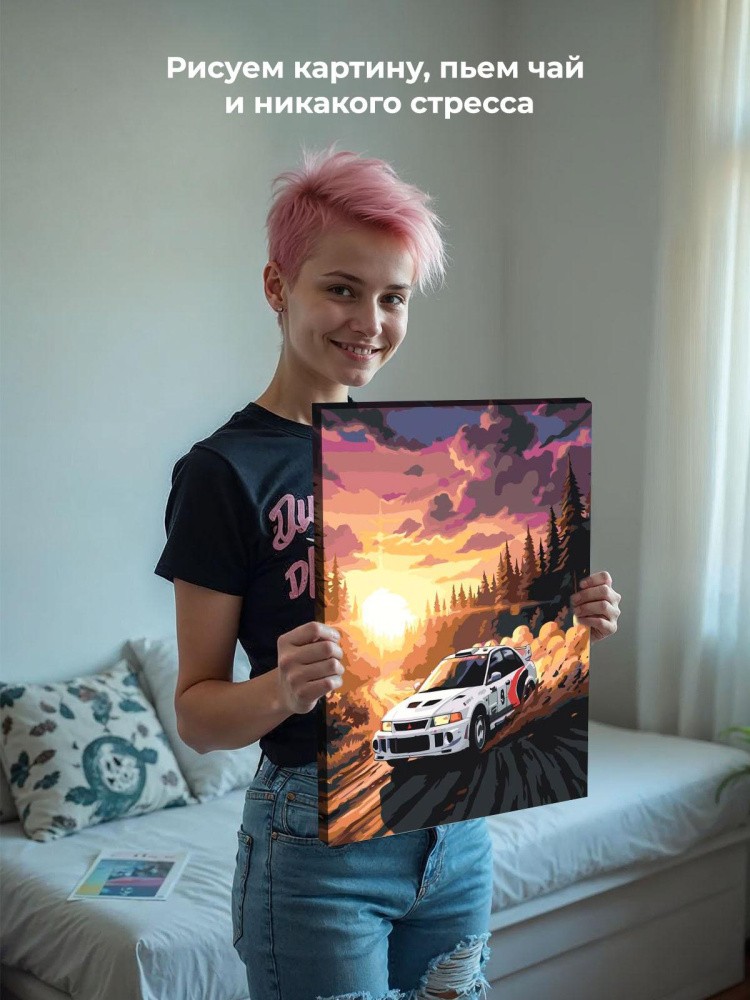 Картина по номерам Машина Mitsubishi Митсубиси лансер 6 — картинка 6