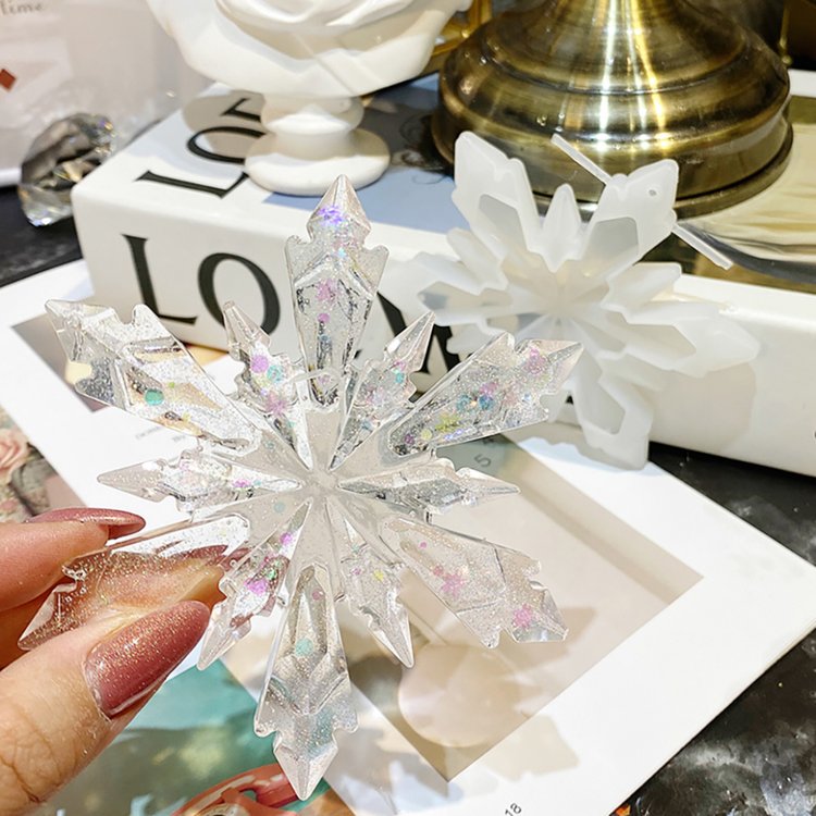 Силиконовый молд - Снежинка №1, 11x9 см — картинка 2