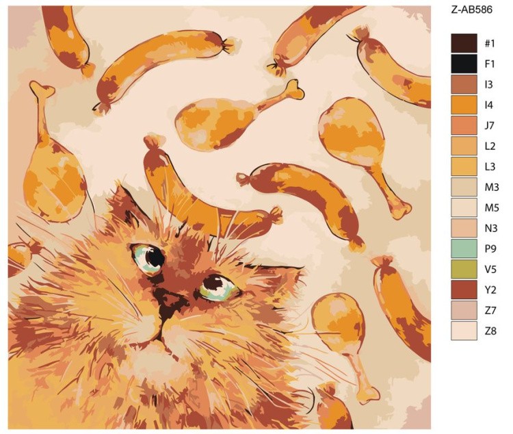 Картина по номерам «Мечты о еде» — картинка 2