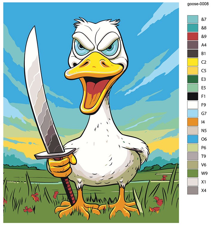 Картина по номерам «Гусь ножом грозюсь» — картинка 2
