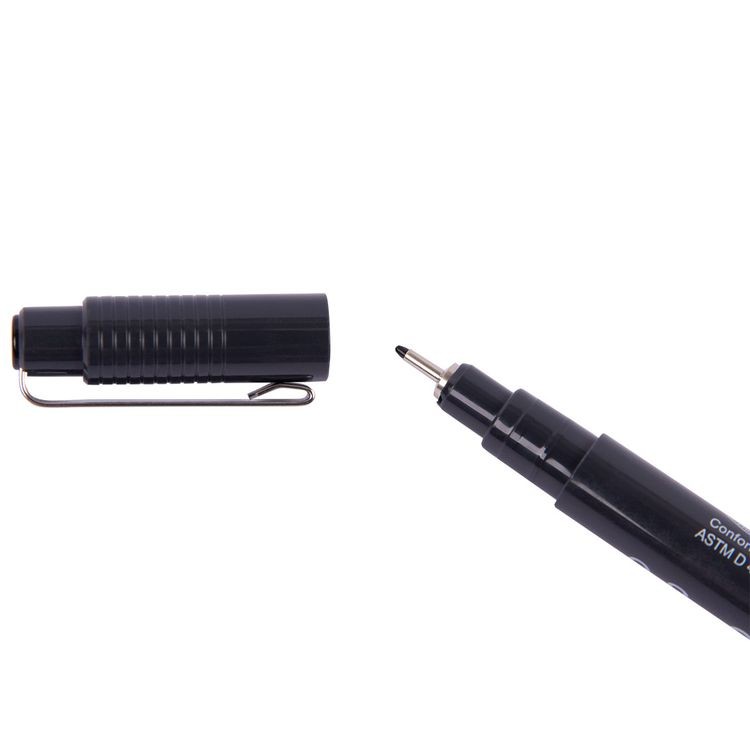 Линер Pointliner, 0,8 мм, 12 шт., цвет: черный, Pentel — картинка 2