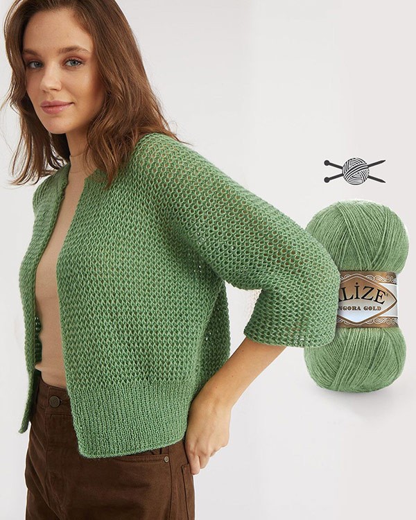 Пряжа ALIZE Angora Gold (27), бледная сирень, 5 шт. по 100 г — картинка 13