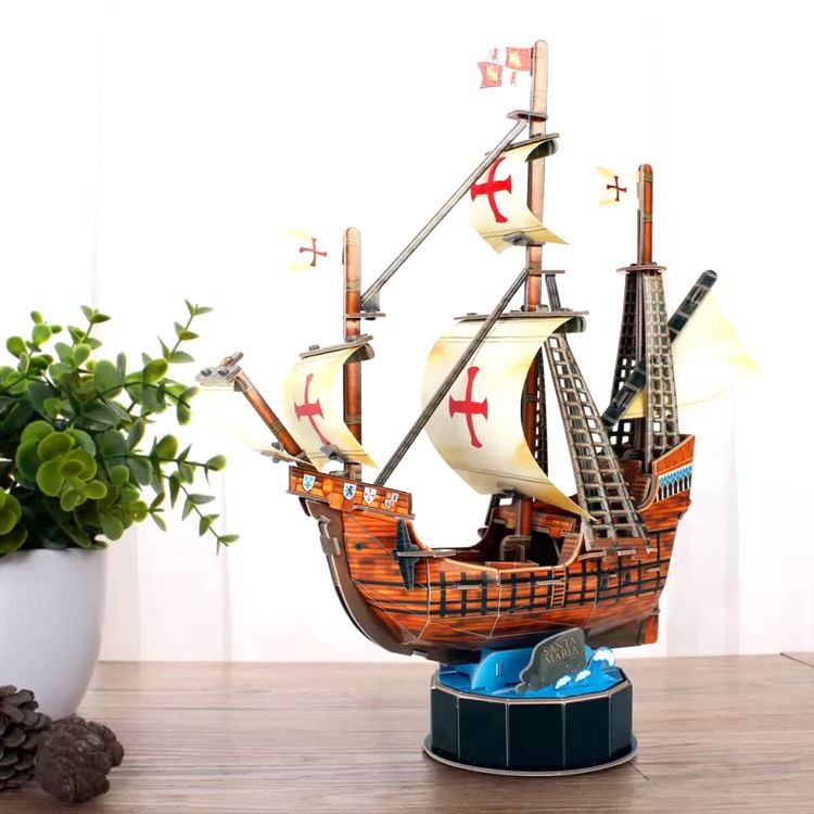 3D пазл CubicFun «Корабль Санта-Мария» — картинка 5