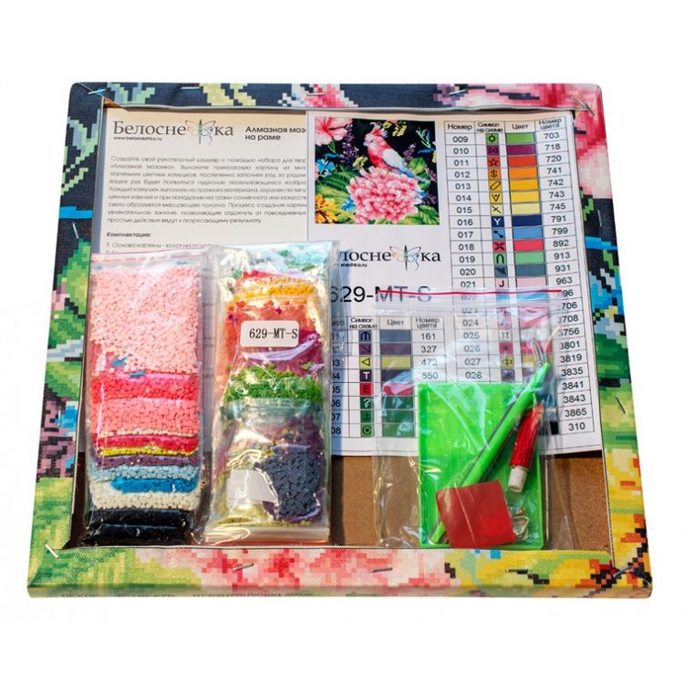 Алмазная вышивка «Розовый какаду» — картинка 3