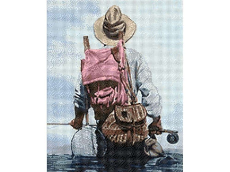 Алмазная вышивка «Рыбак» — картинка 2