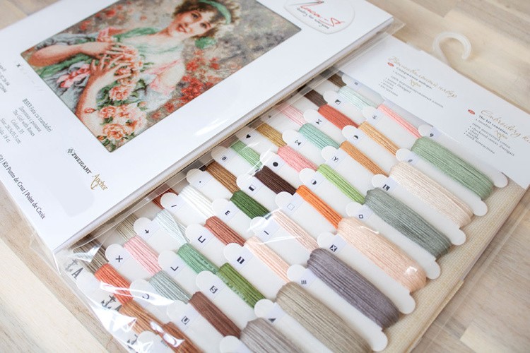 Набор для вышивания «Девушка с розами» — картинка 7