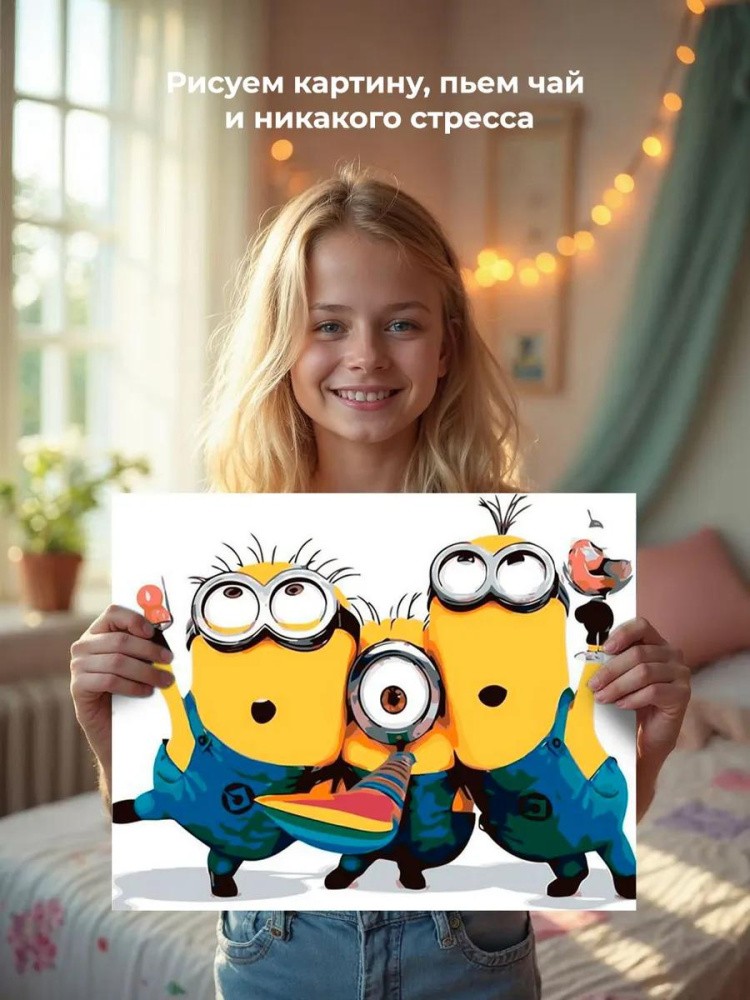 Картина по номерам «Миньоны» — картинка 7
