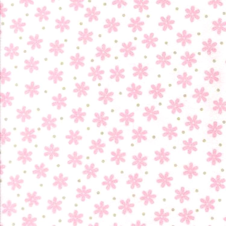 Ткань для пэчворка Cozy Cotton Flannel, 50х55 см, 170 г/м², 100% хлопок, цвет: PINK, принт, Peppy