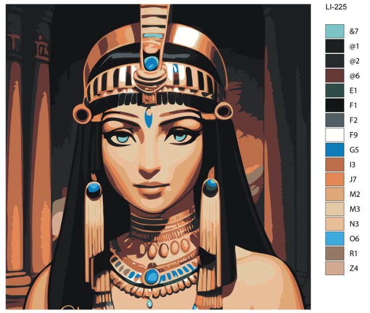 Картина по номерам «Клеопатра» — картинка 2