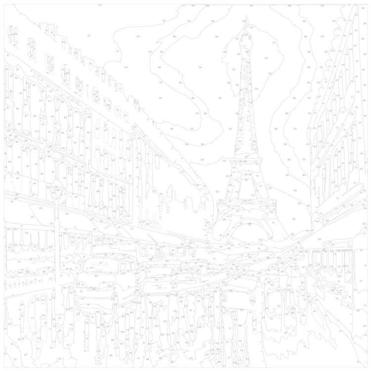 Картина по номерам «Парижская улица» — картинка 3