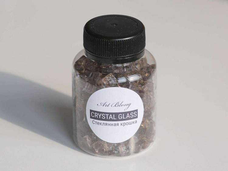 Стеклянная крошка Кристалл. Brown (фракция 3-8 мм), Art Blong — картинка 3