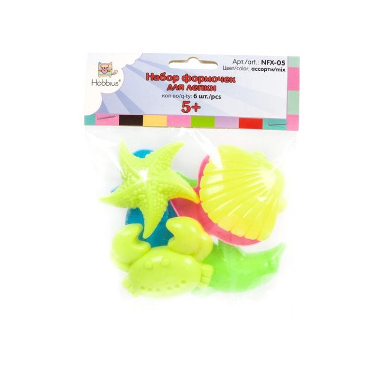 Набор формочек для лепки, 6 шт., Hobbius — картинка 2
