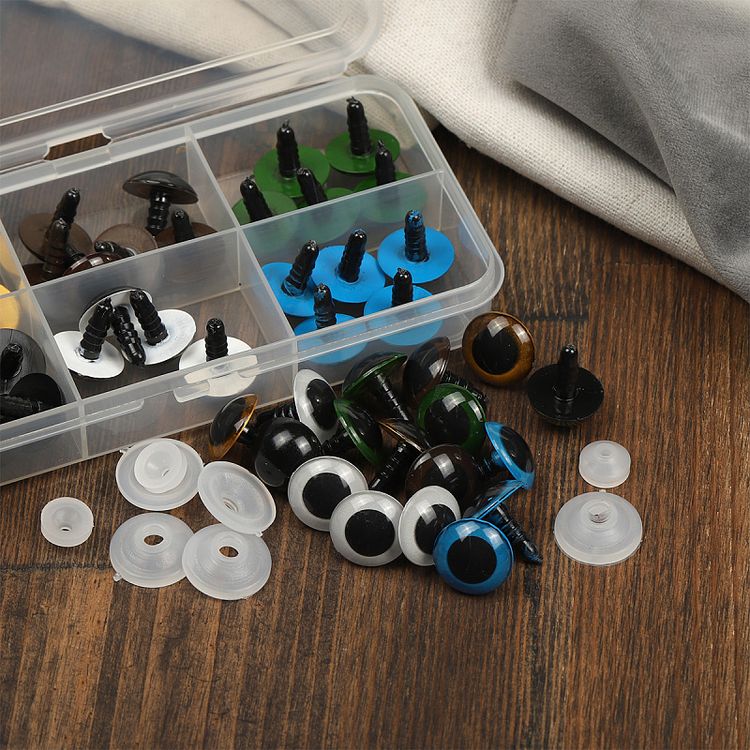 Набор глаз в органайзере винтовые, пластик, d18 мм, 48 шт., с фиксацией №4, Magic 4 Toys — картинка 5