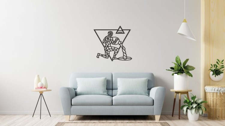 Деревянный интерьерный пазл, панно «Водолей», EWA Design — картинка 4