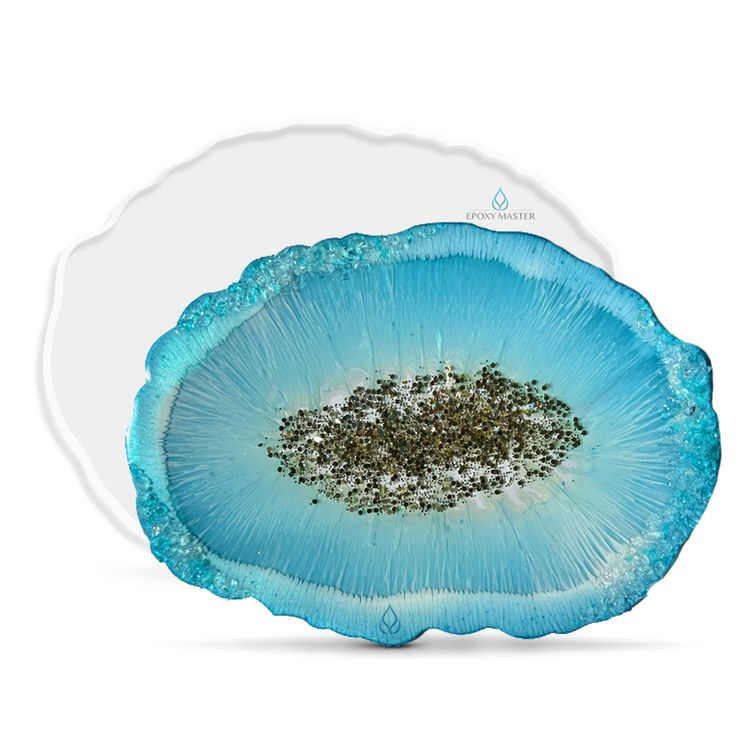 Силиконовый молд для эпоксидной смолы - Поднос жеода №3, 34х24 см — картинка 2