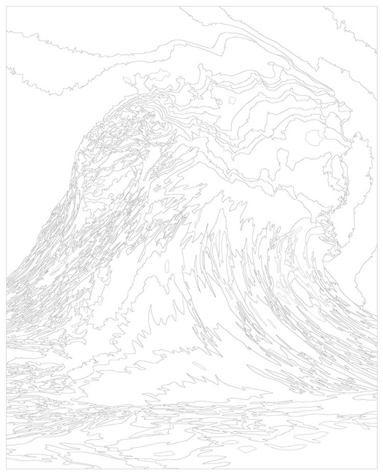 Картина по номерам Большая красивая волна на море — картинка 3