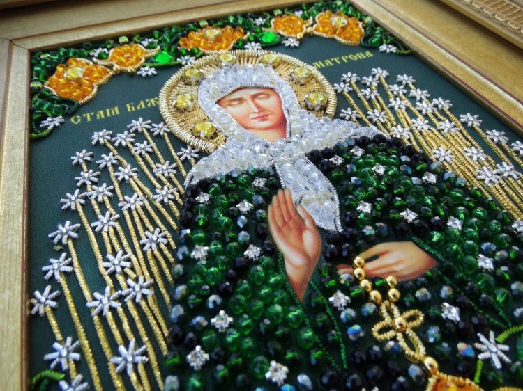 Набор вышивки хрустальными камнями «Святая Матрона Московская» — картинка 10