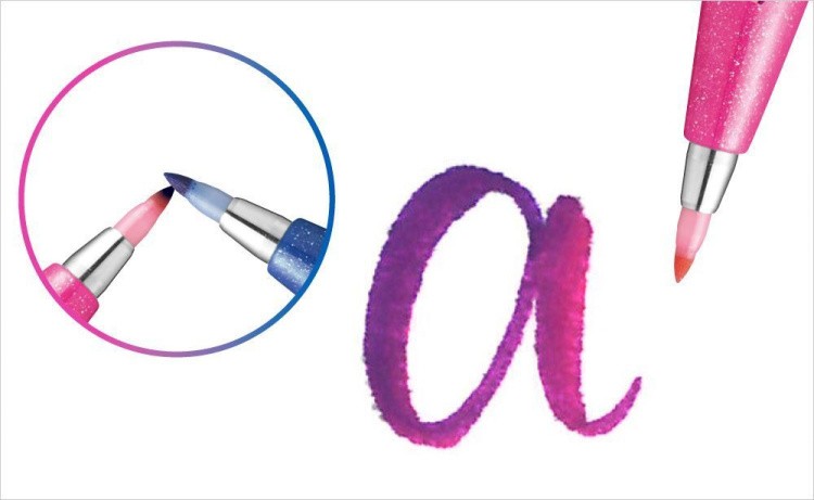 Фломастер-кисть Brush Sign Pen, 2 мм, цвет: оливковый, Pentel — картинка 4