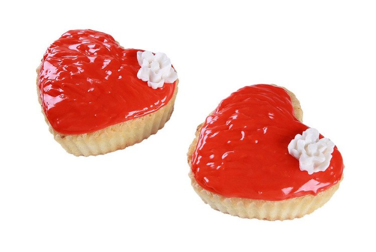 Форма силиконовая «Сердце» для пирожных, 7x7x3,2 см, 6 шт., S-CHIEF — картинка 2