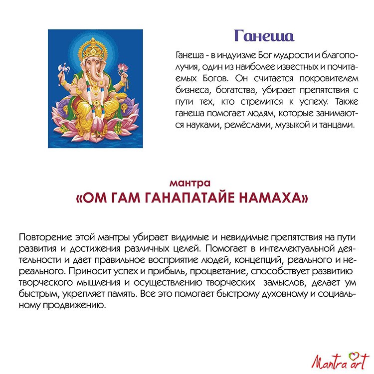 Картина по номерам «Ганеша» — картинка 4