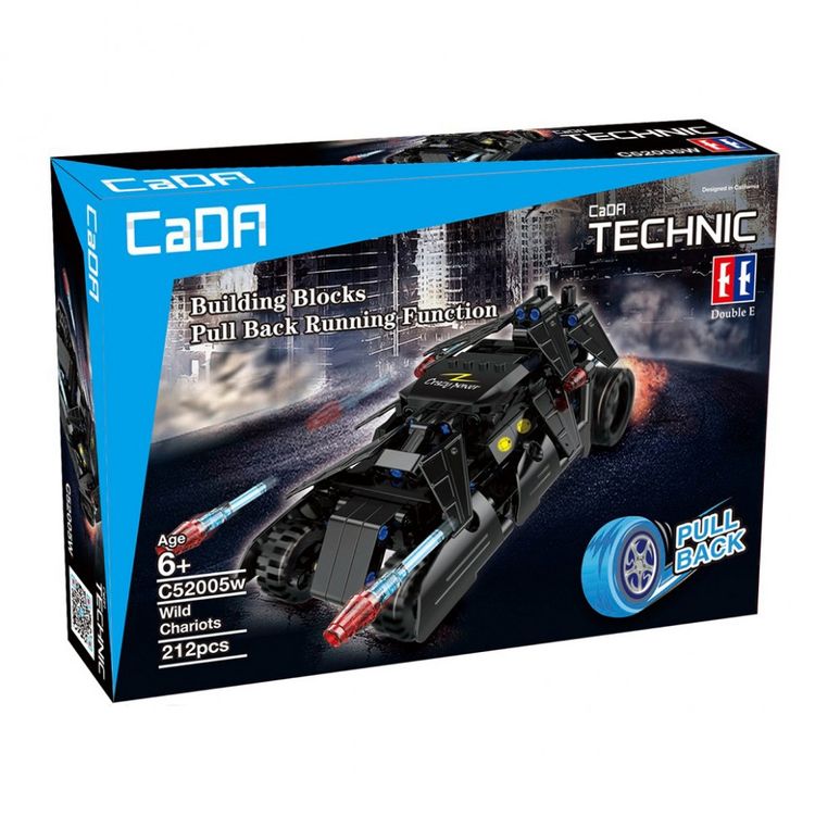 Конструктор Cada Technics бэтмобиль с инерционным механизмом, 212 деталей — картинка 2