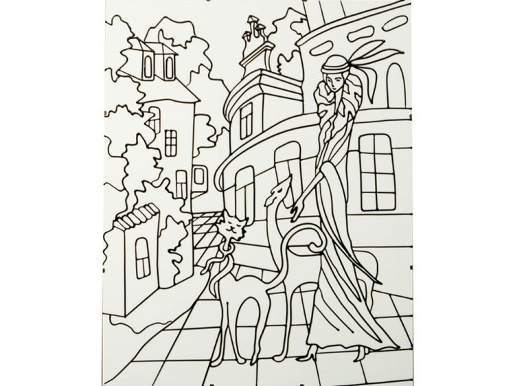 Витраж-раскраска «Прогулка» — картинка 2