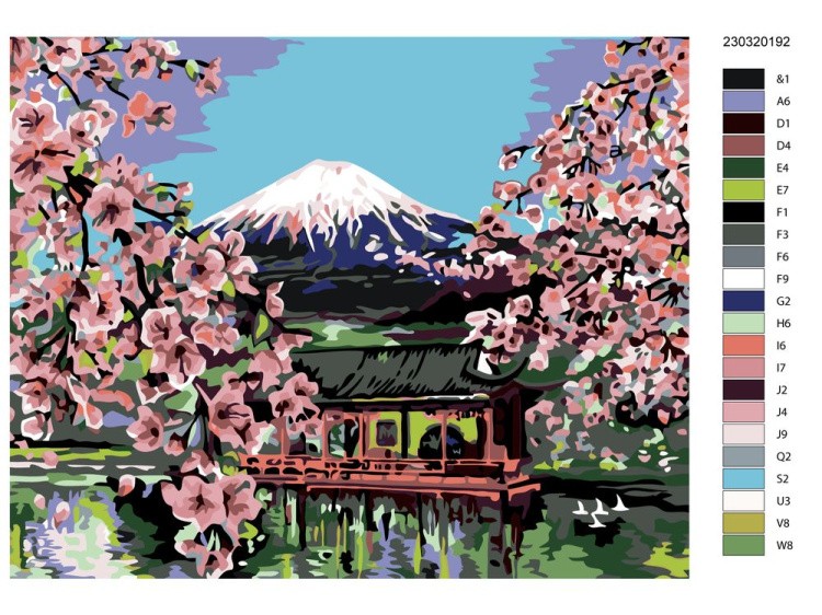 Картина по номерам «Цветущая сакура» — картинка 2