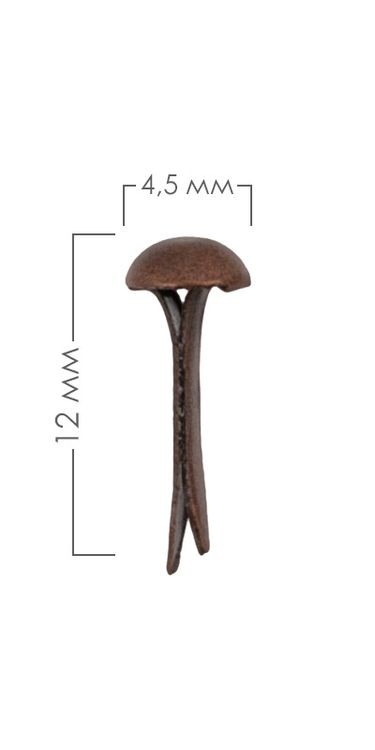 Набор брадсов, 4,5x12 мм, 30 шт., цвет: под античную бронзу, Mr.Painter — картинка 2