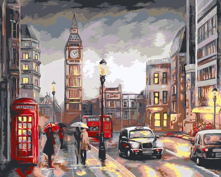 Картина по номерам «Гуляя по Лондону»
