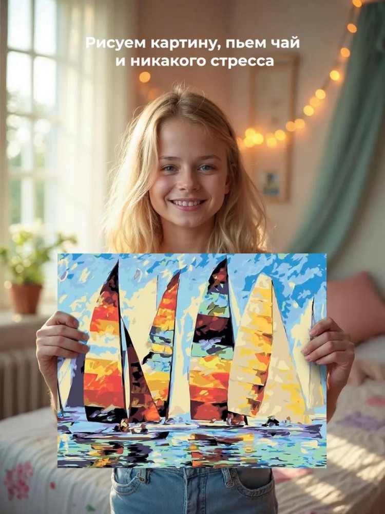 Картина по номерам «Парусная регата» — картинка 6