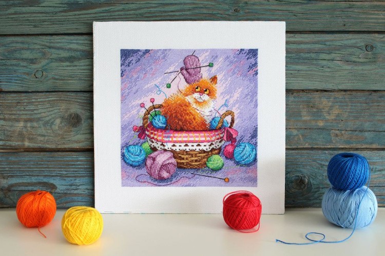 Набор для вышивания «Кот в клубках» — картинка 2